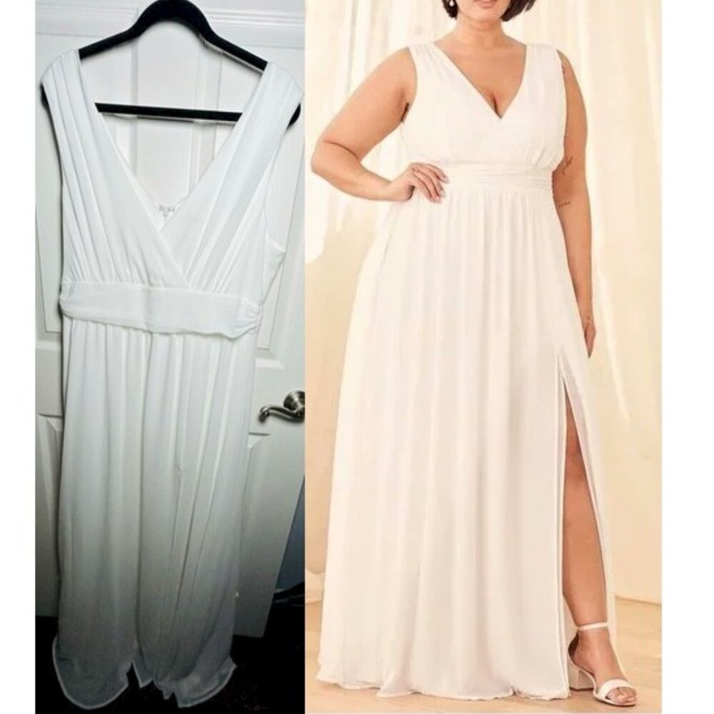Lulu's Elegant White Wedding Dress